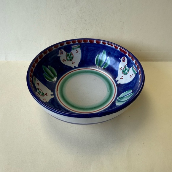 Solimene Italy Pasta Cereal Soup Bowl Chicken Blue Italy - Picture 3 of 9